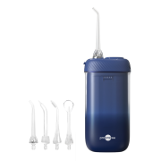 博皓伸缩式冲牙器家用洗牙器洁牙器水牙线牙结石去除器便携式设计口腔清理 F23 花漾香氛系列 薄荷蓝
