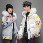 KRXSJO 2021羽绒服男冬季潮牌短款情侣装