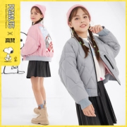 高梵&史努比 儿童羽绒服 复古棒球夹克设计 可正反两穿