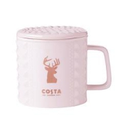 COSTACOFFEE咖世家咖啡陶瓷马克杯355ml时尚朋克粉色