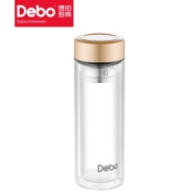 Debo德铂 穆里纳水杯直觉杯耐热双层玻璃杯320ML