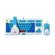 RAZER雷蛇哆啦A梦50周年有线机械键盘鼠标耳机套装