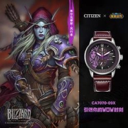 CITIZEN西铁城x魔兽世界男士光动能手表希尔瓦娜斯CA7070-09X