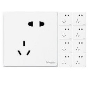 Schneider Electric 施耐德电气 皓呈系列 斜插五孔 10只装