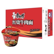 康师傅 经典桶方便面红烧牛肉面113g*12桶