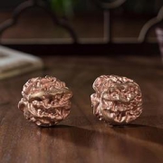 铜师傅紫铜核桃健身球一对