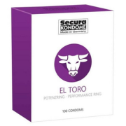 0税！德国产！Secura El Toro公牛系列 带锁精环 延时避孕套100只装