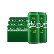 天猫超市 嘉士伯 丹麦清爽拉格小麦啤 500ml*18罐