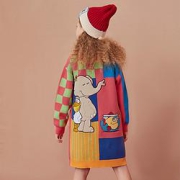 MQD马骑顿童装女童冬季针织连衣裙