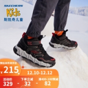 SKECHERS 斯凯奇 Skechers斯凯奇童鞋男童棉靴防水童靴保暖儿童冬鞋406422L BKRD黑色/红色 37