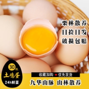 九华粮品 农家散养土鸡蛋 30枚