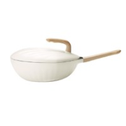 Cate Maker 卡特马克 贝壳炒锅 30cm 珠光白