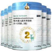 BLUE RIVER 蓝河 春天羊奶粉2段 较大婴儿奶粉（6-12个月）800g*6罐