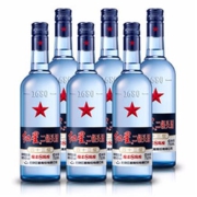 红星 二锅头 蓝瓶 八年陈酿 43度 清香型白酒 500ml*6瓶