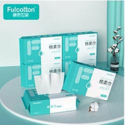 PLUS会员：Fulcotton棉柔世家棉柔巾平纹款80抽*6包（15*20cm）