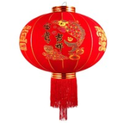 植绒大红灯 36*27cm 2个装 送对联大礼包29件套