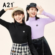 A21 21年秋新款女士高领薄款打底衫 6色