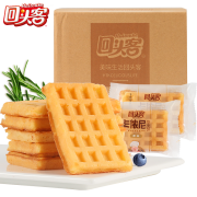 京东超市回头客 原味华夫饼500g 饼干蛋糕早餐面包休闲零食下午茶点心整箱装