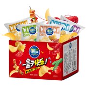 4.9分，一盒子快乐：30gx10包 可比克 纯切薯片 5口味混合装