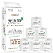 京喜app:幸福阳光 无添加系列 有芯卷纸 3层140g10卷*3件