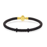 CHOW TAI FOOK 周大福 AX93 简约手绳 20cm 黑色粗版