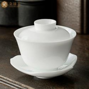 PLUS会员：金镶玉复古草木灰釉励志盖碗150ml