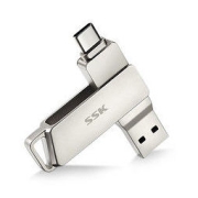 SSK 飚王 FDU050 USB 3.1 U盘 银色 32GB Type-C/USB双口
