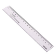 deli得力透明直尺20cm
