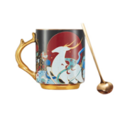 JINGREPUBLIC 共禾京品 遇见博物联名 敦煌九色鹿马克杯 400ml