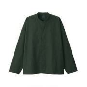 MUJI 無印良品 中性牛津立领衬衫 ACA18A1A