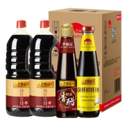 88VIP：LEE KUM KEE 李锦记 锦珍生抽+醇酿香醋+味蚝鲜箱装 （1.45kg*2+500ml+480ml）*4件+凑单