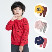 限尺码：Minizone儿童抓绒套头卫衣裤子套装