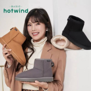 Hotwind 热风 2021冬季新款女士加绒雪地靴 多色