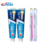 Crest 佳洁士 全优七效强健牙釉质牙膏 180g*2支（赠一夫牙刷*2支）
