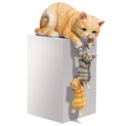 慧心巧聚创意桌面猫咪摆件母子猫