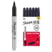 Sharpie 锐意 防褪色油性记号笔 12支