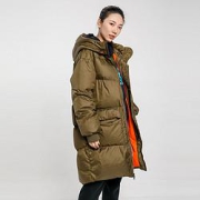 CONVERSE匡威防风防寒女款轻盈保暖时尚百搭长袖连帽大衣羽绒服