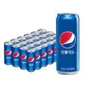 PLUS会员：pepsi 百事 可乐汽水 碳酸饮料 细长罐 330ml*24听*2件