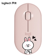 限地区：logitech 罗技 Pebble 2.4G蓝牙双模无线鼠标 1000DPI 可妮兔