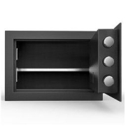 deli 得力 16654 家用小型保险柜 20CM 金色