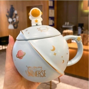 卡苏 创意星球马克杯 400ml （盖子加勺子）