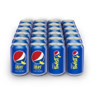 pepsi 百事 可乐 Pepsi 清柠味汽水 碳酸饮料 330ml*24听 百事出品