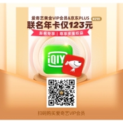大优惠京东爱奇艺年费会员123元