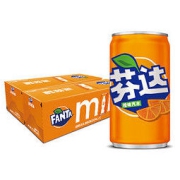 Coca-Cola 可口可乐 芬达 Fanta Mini 橙味汽水 迷你摩登罐 碳酸饮料 200ml*12罐