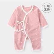2日0点：MODELBULO毛豆布洛婴儿纯棉连体衣粉爱心绑带