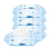 Hygienix洁云EDI纯水洁肤湿巾80抽5包