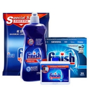 finish 亮碟 洗碗机专用清洁套装 489g+2kg+500ml+250ml