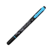 uni三菱铅笔PUS-101T双头荧光笔天蓝色单支装