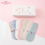 caramella袜子女棉春夏透气短袜低帮浅口隐形船袜可爱日系ins潮薄