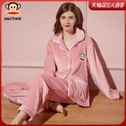 大嘴猴 女子法兰绒家居服套装